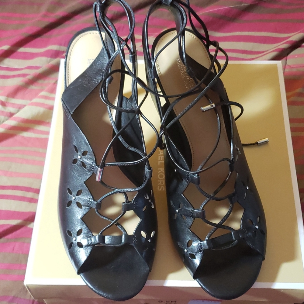 MK lace up heels